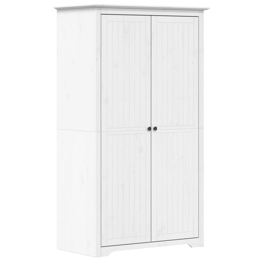 Garderobe BODO hvit 99x53,5x173 cm heltre furu