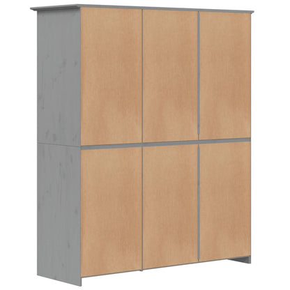 Garderobe BODO grå 146x53,5x173 cm heltre furu