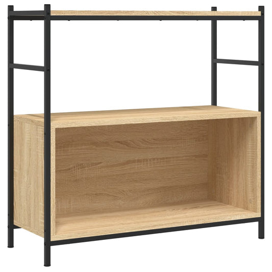 Bokhylle sonoma eik 80x30x78,5 cm konstruert tre og jern