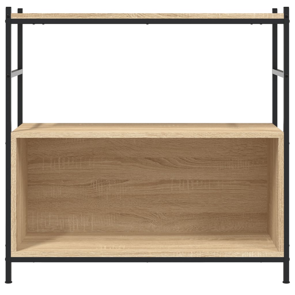 Bokhylle sonoma eik 80x30x78,5 cm konstruert tre og jern
