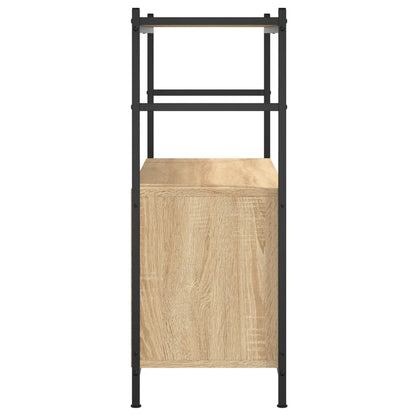 Bokhylle sonoma eik 80x30x78,5 cm konstruert tre og jern