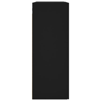 Veggskap svart 69,5x34x90 cm