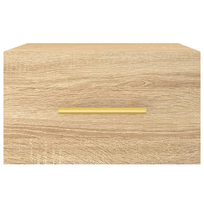Veggmontert nattbord 2 stk sonoma eik 35x35x20 cm