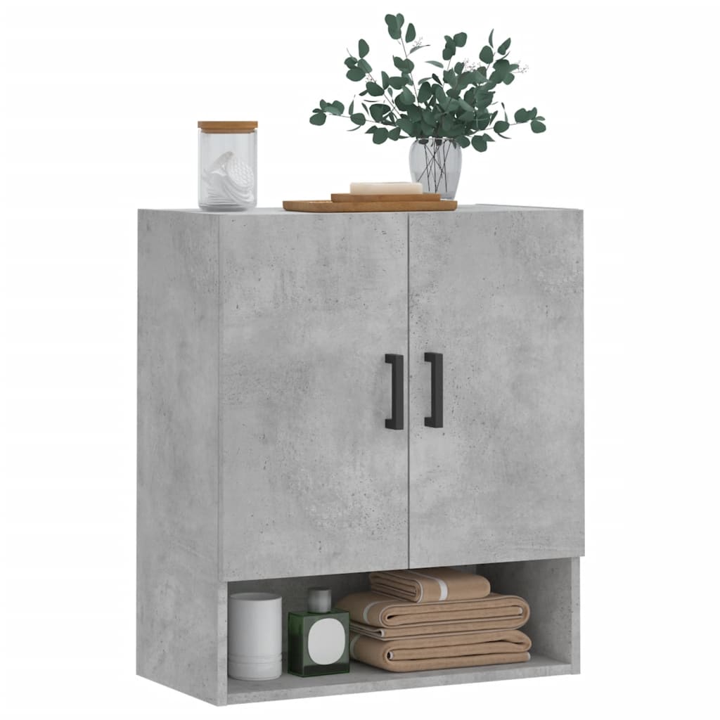 Veggskap betonggrå 60x31x70 cm konstruert tre