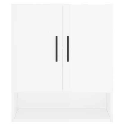 Veggskap høyglans hvit 60x31x70 cm konstruert tre