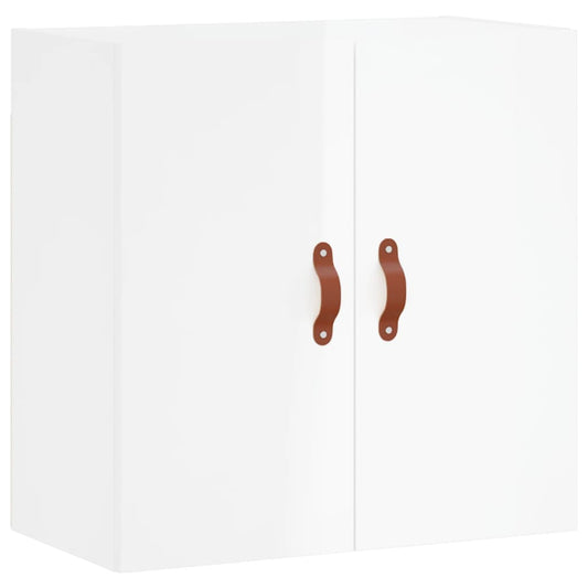 Veggskap høyglans hvit 60x31x60 cm konstruert tre