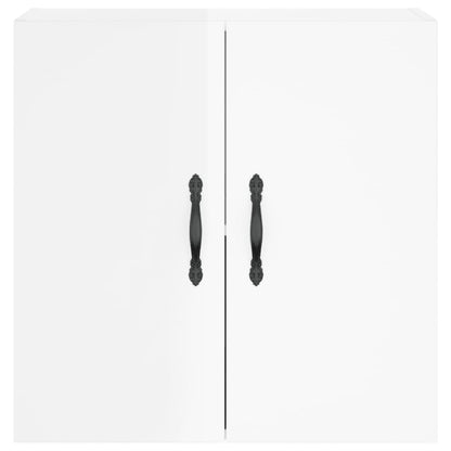 Veggskap høyglans hvit 60x31x60 cm konstruert tre