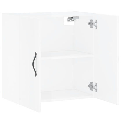 Veggskap høyglans hvit 60x31x60 cm konstruert tre