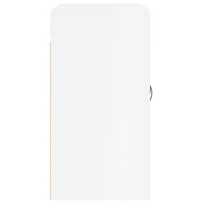 Veggskap høyglans hvit 60x31x60 cm konstruert tre