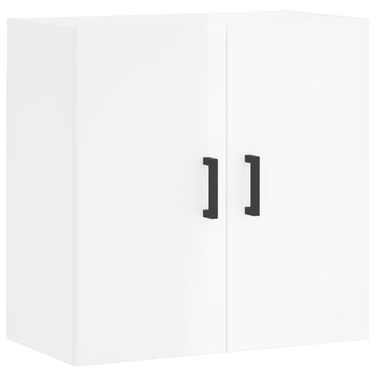 Veggskap høyglans hvit 60x31x60 cm konstruert tre
