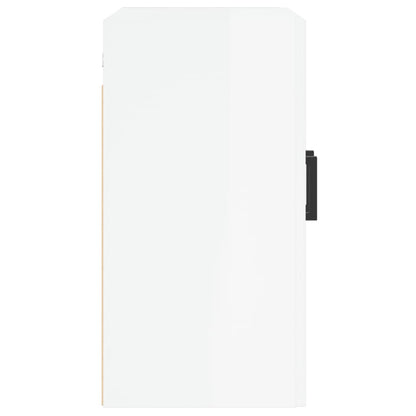 Veggskap høyglans hvit 60x31x60 cm konstruert tre