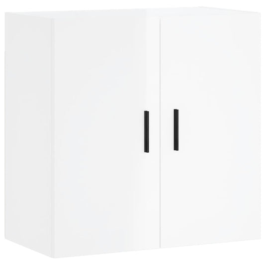Veggskap høyglans hvit 60x31x60 cm konstruert tre