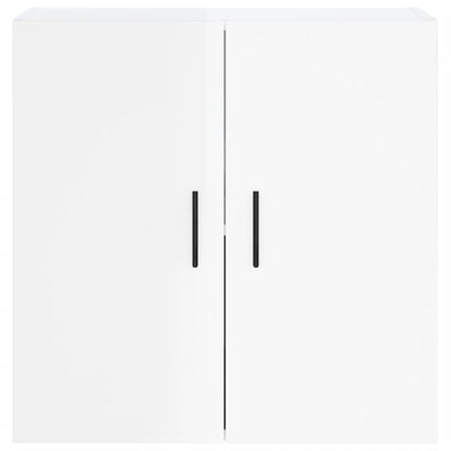 Veggskap høyglans hvit 60x31x60 cm konstruert tre