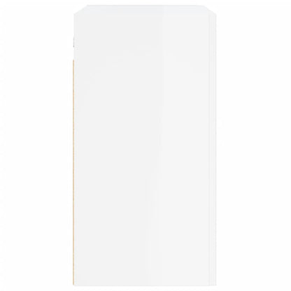 Veggskap høyglans hvit 60x31x60 cm konstruert tre