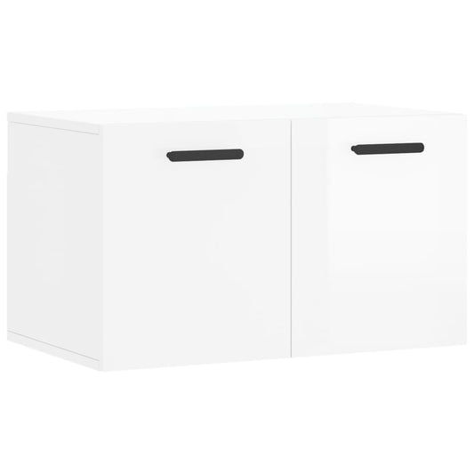 Veggskap høyglans hvit 60x36,5x35 cm konstruert tre