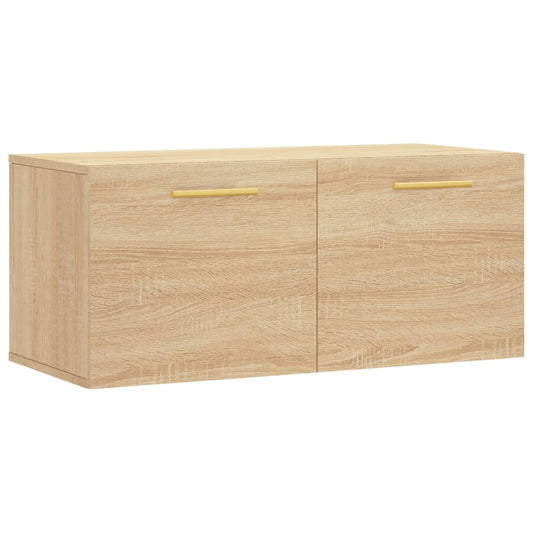 Veggskap sonoma eik 80x36,5x35 cm konstruert tre