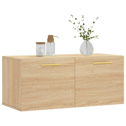 Veggskap sonoma eik 80x36,5x35 cm konstruert tre