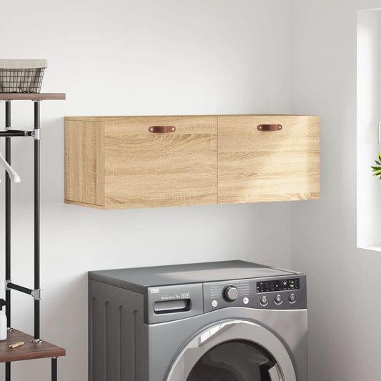 Veggskap 2 stk sonoma eik 100x36,5x35 cm konstruert tre