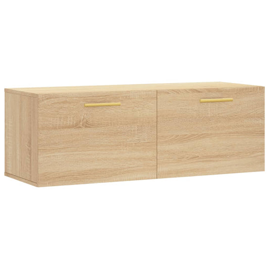 Veggskap 2 stk sonoma eik 100x36,5x35 cm konstruert tre