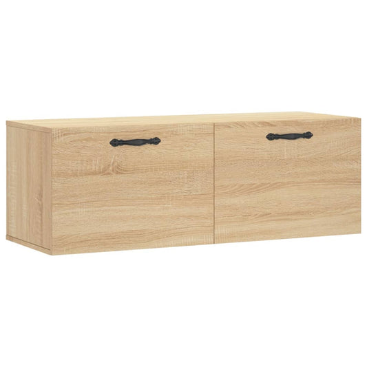 Veggskap 2 stk sonoma eik 100x36,5x35 cm konstruert tre