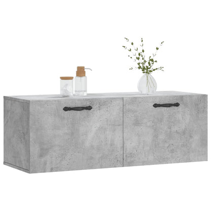 Veggskap betonggrå 100x36,5x35 cm konstruert tre
