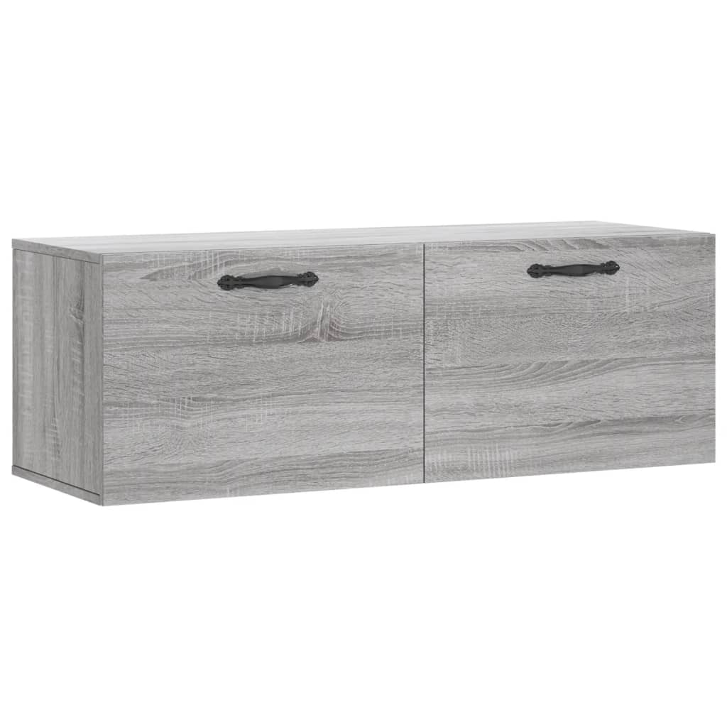 Veggskap grå sonoma 100x36,5x35 cm konstruert tre