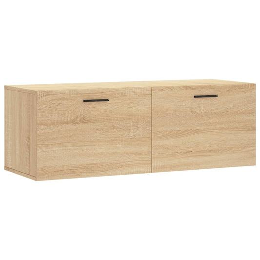 Veggskap 2 stk sonoma eik 100x36,5x35 cm konstruert tre