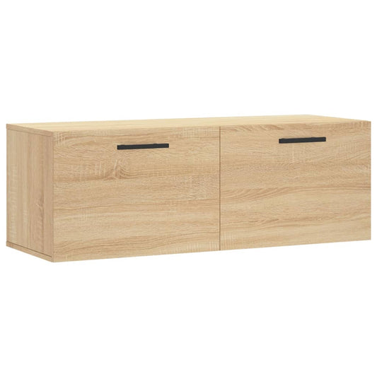 Veggskap 2 stk sonoma eik 100x36,5x35 cm konstruert tre