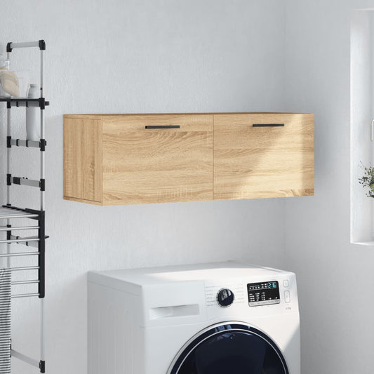Veggskap 2 stk sonoma eik 100x36,5x35 cm konstruert tre