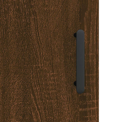 Veggskap brun eik 69,5x34x90 cm konstruert tre