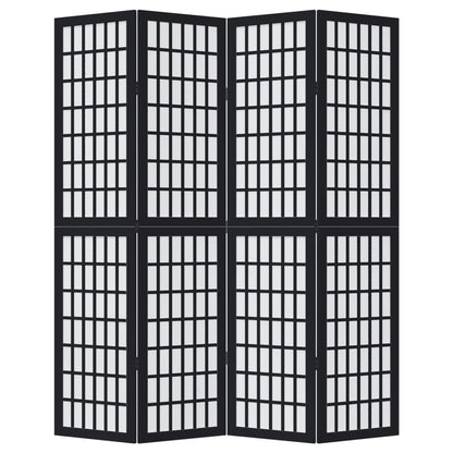 Romdeler 4 paneler svart heltre keisertre