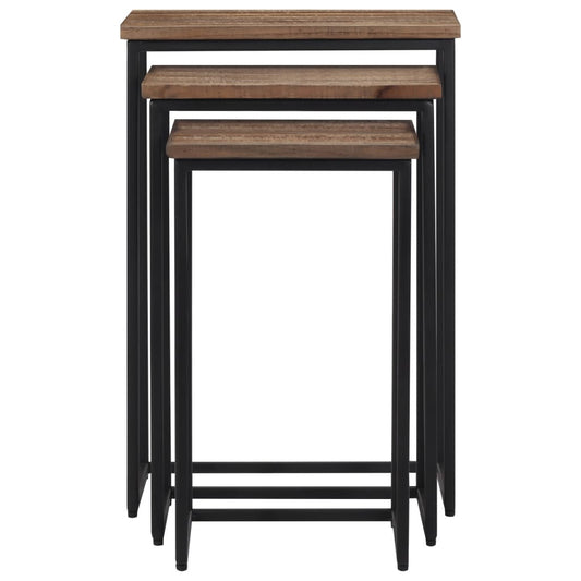 Stablebare sofabord 3 stk heltre teak