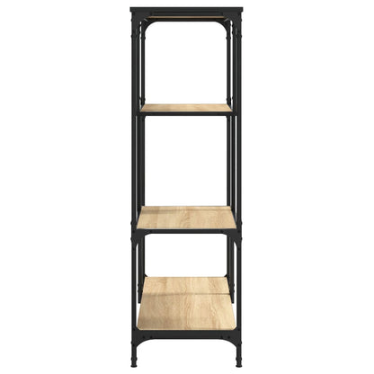 Bokhylle sonoma eik 81x36x115 cm konstruert tre og jern