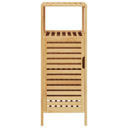 Baderomsskap med hylle 36x33x87 cm bambus