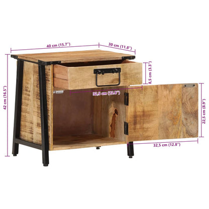 Nattbord 40x30x42 cm heltre mango