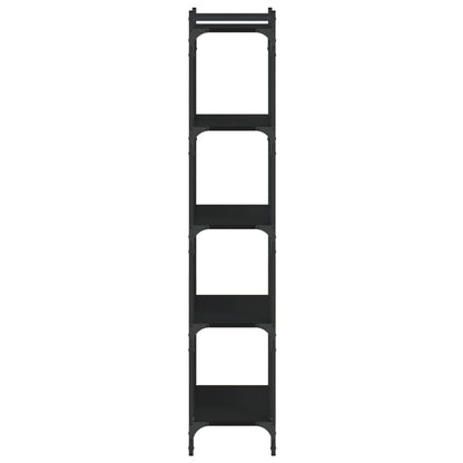 Bokhylle 5 etasjer svart 60x30x154 cm konstruert tre