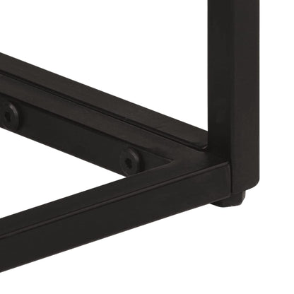 Konsollbord svart 90x30x76 cm heltre mango og jern