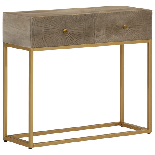 Konsollbord 90x30x76 cm heltre mango og jern