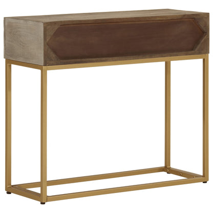 Konsollbord 90x30x76 cm heltre mango og jern