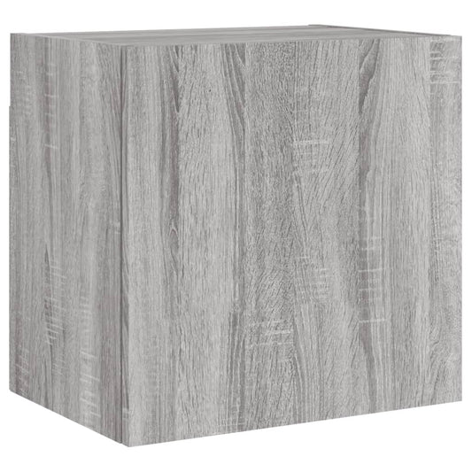 Veggmontert TV-benk grå sonoma eik 40,5x30x40 cm konstruert tre