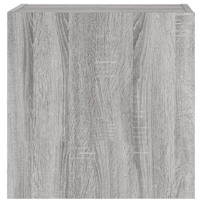 Veggmontert TV-benk grå sonoma eik 40,5x30x40 cm konstruert tre