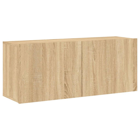 Veggmontert TV-benk sonoma eik 100x30x41 cm
