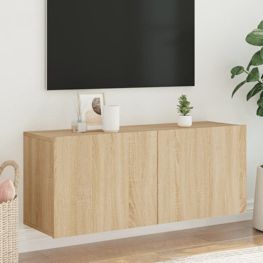 Veggmontert TV-benk sonoma eik 100x30x41 cm