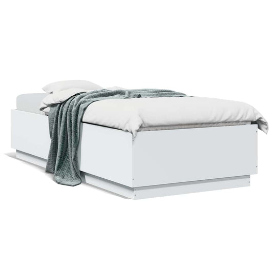 Sengeramme hvit 100x200 cm konstruert tre