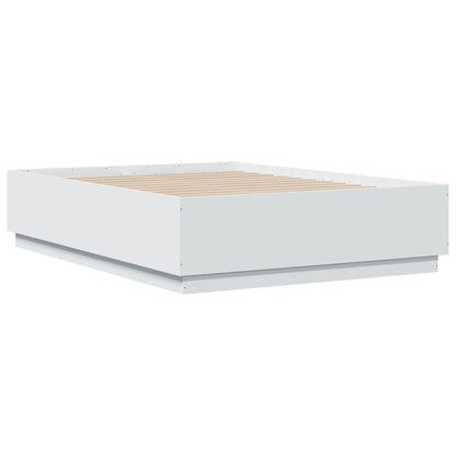 Sengeramme hvit 135x190 cm konstruert tre