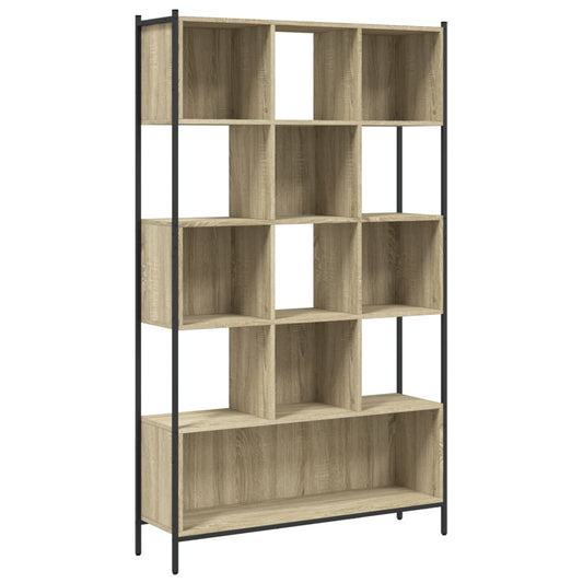 Bokhylle sonoma eik 102x28x172 cm konstruert tre