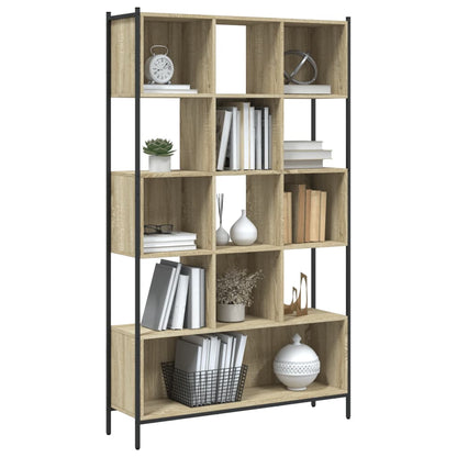 Bokhylle sonoma eik 102x28x172 cm konstruert tre