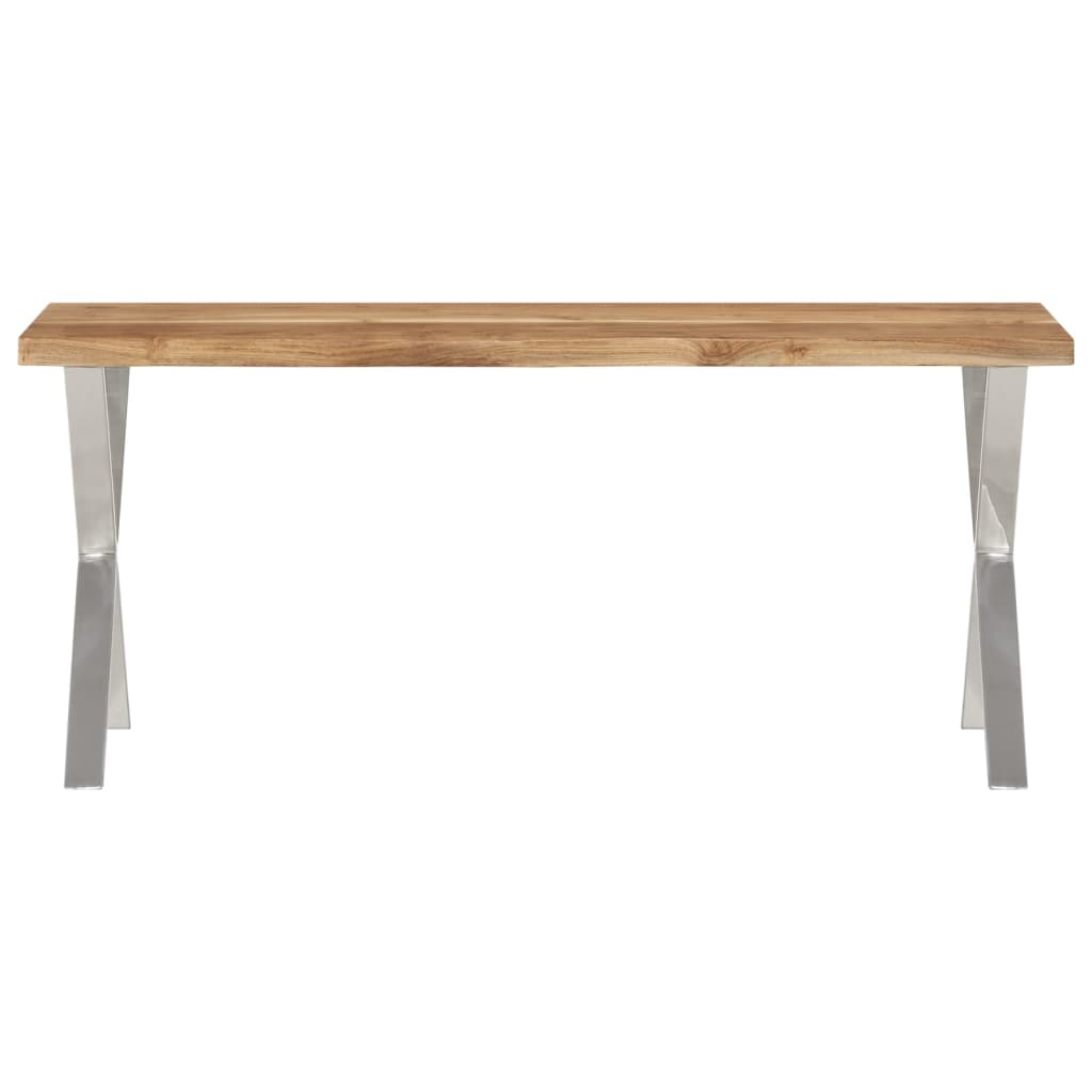 Benk med naturlig kant 105 cm heltre akasie