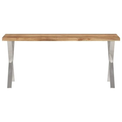 Benk med naturlig kant 105 cm heltre akasie