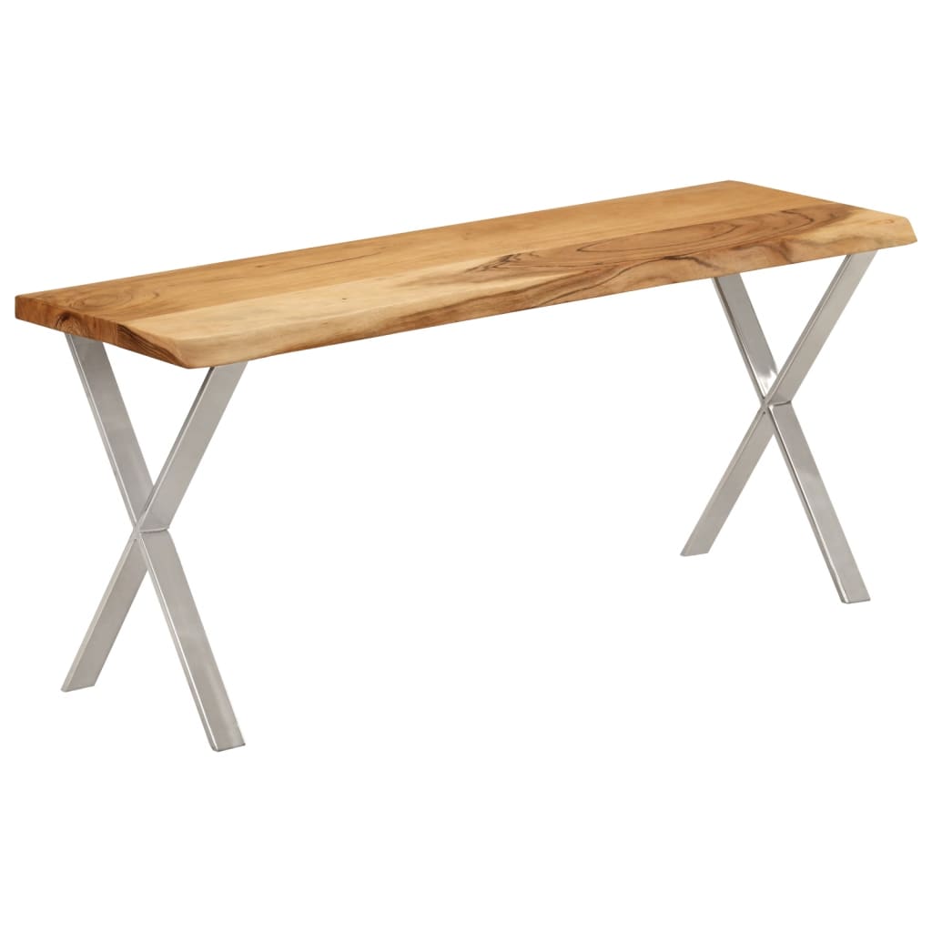 Benk med naturlig kant 105 cm heltre akasie